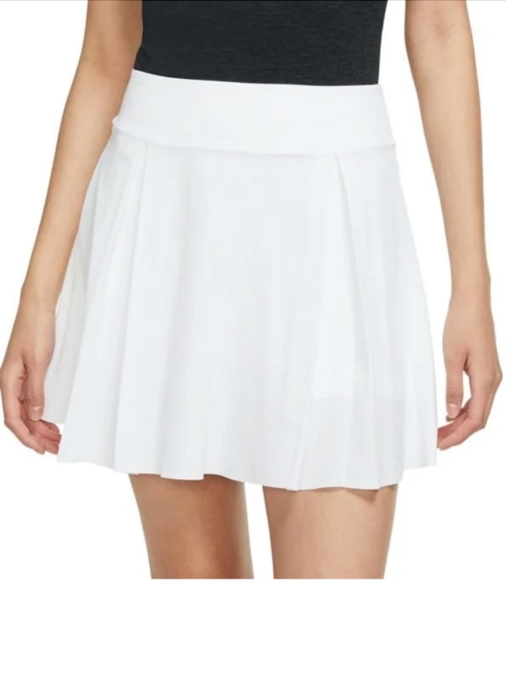 Nike Cream Off White Pleated Golf Tennis Pickle Ball Skirt Skort Medium NEW